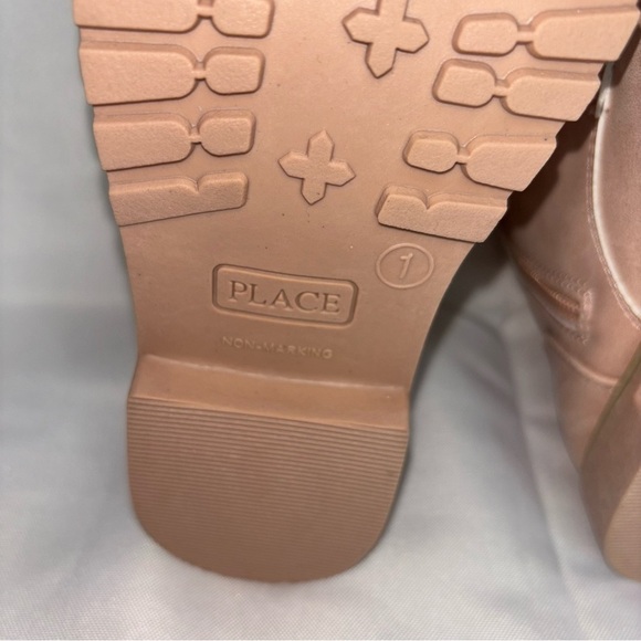 The Children’s Place Girls Blush Quilted Zip Lace-Up Boots Size 1 Youth - Picture 10 of 11